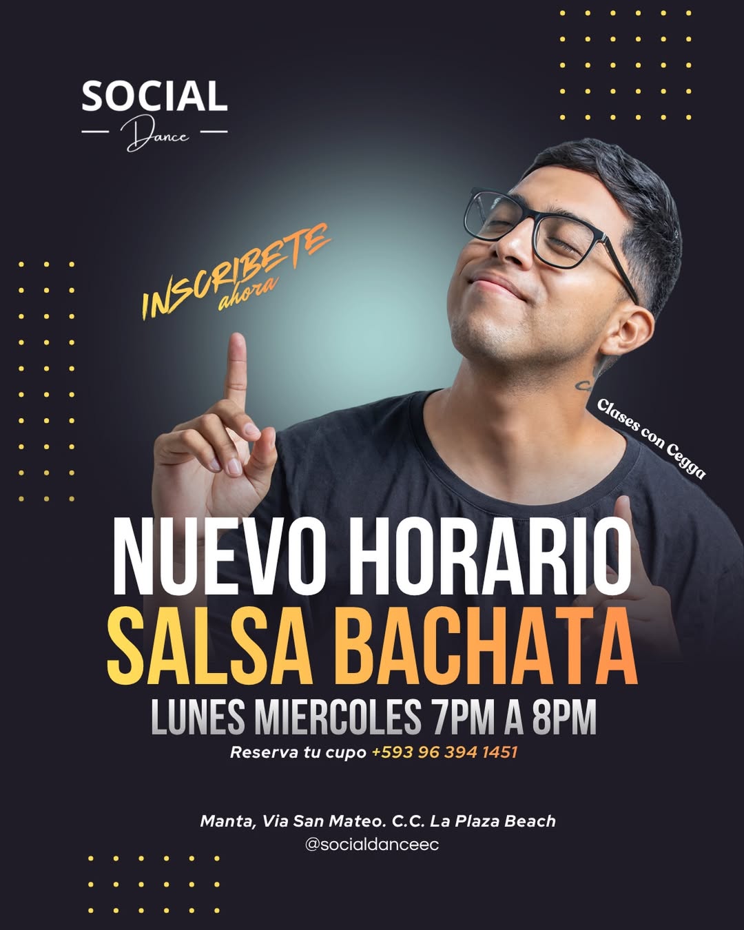 CLASES REGULARES - SALSA Y BACHATA CON CEGGA