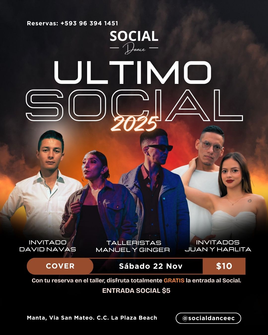 EVENTO - TALLER + SOCIAL CON MANUEL Y GINGER CON INVITADOS ESPECIALES